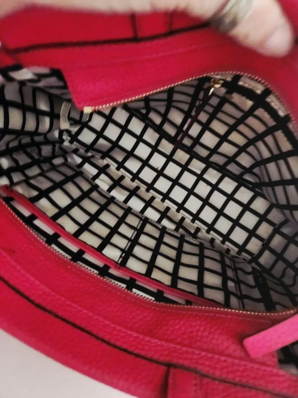 Euc Kate Spade NY Dark Pink Leather Shoulder Bag Purse